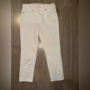 White Straight-Leg Jeans